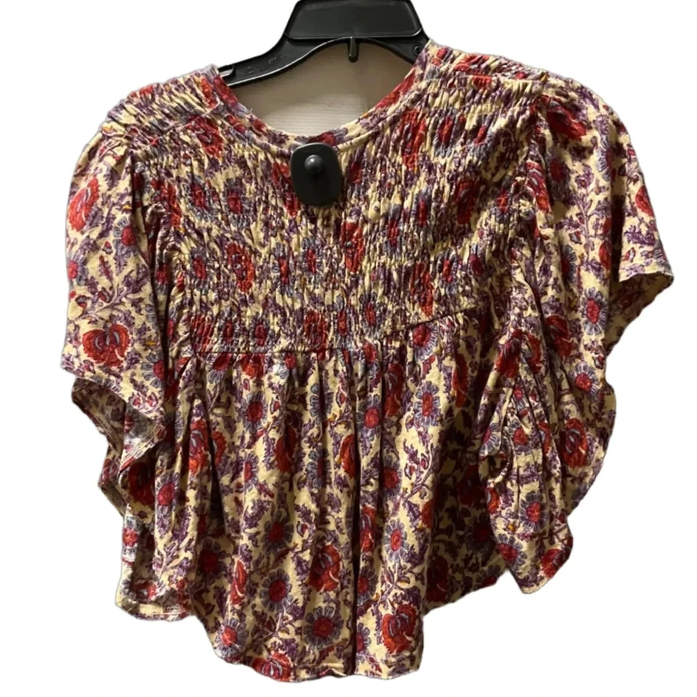 Top Short Sleeve By Free People In Orange, Size: Xs