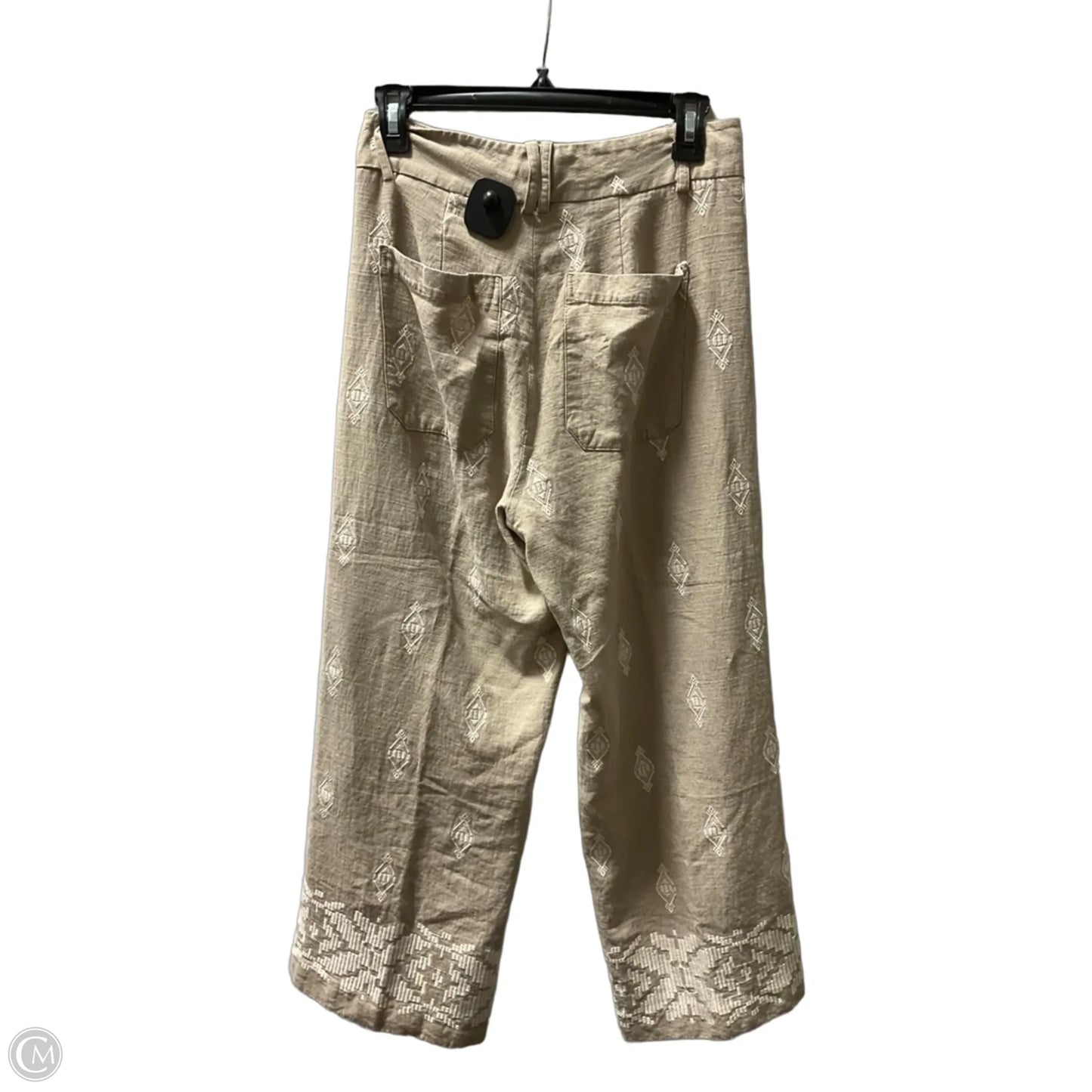 Pants Cropped By Zara In Tan, Size: S