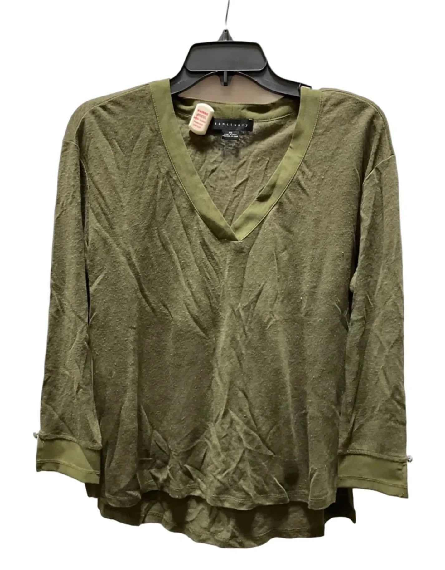 Top Long Sleeve Basic By Sanctuary In Green, Size: Xs