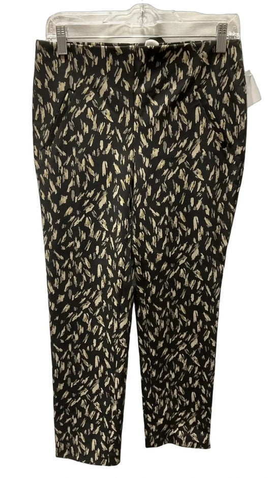 Pants Leggings By Chicos In Black & Gold, Size: 0