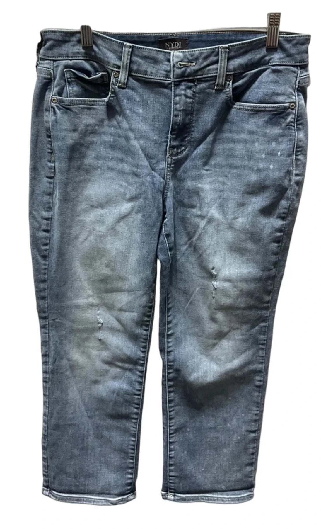 Jeans Straight By Not Your Daughters Jeans In Blue Denim, Size: 10