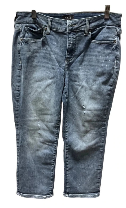 Jeans Straight By Not Your Daughters Jeans In Blue Denim, Size: 10