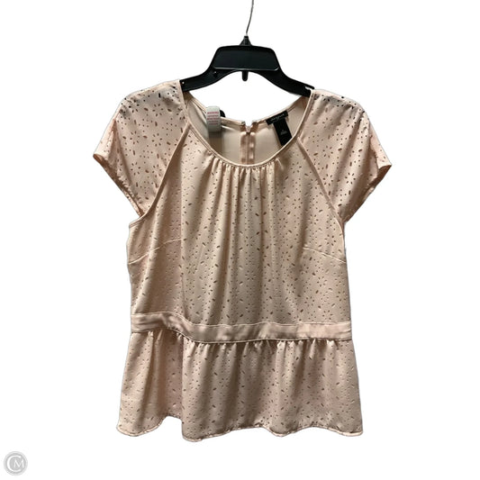 Top Short Sleeve By Ann Taylor In Peach, Size: M