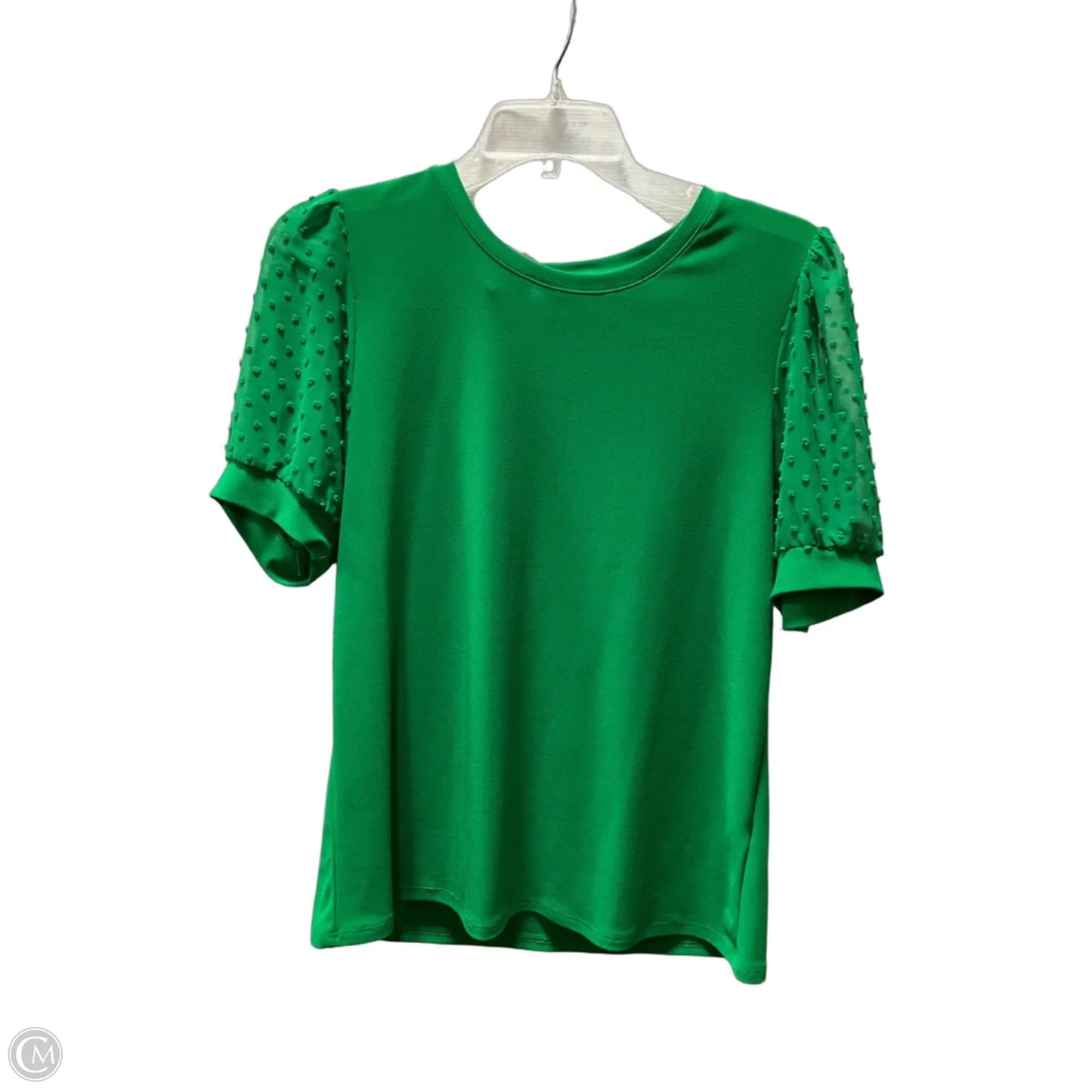 Top Short Sleeve By Cece In Green, Size: M