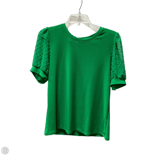 Top Short Sleeve By Cece In Green, Size: M