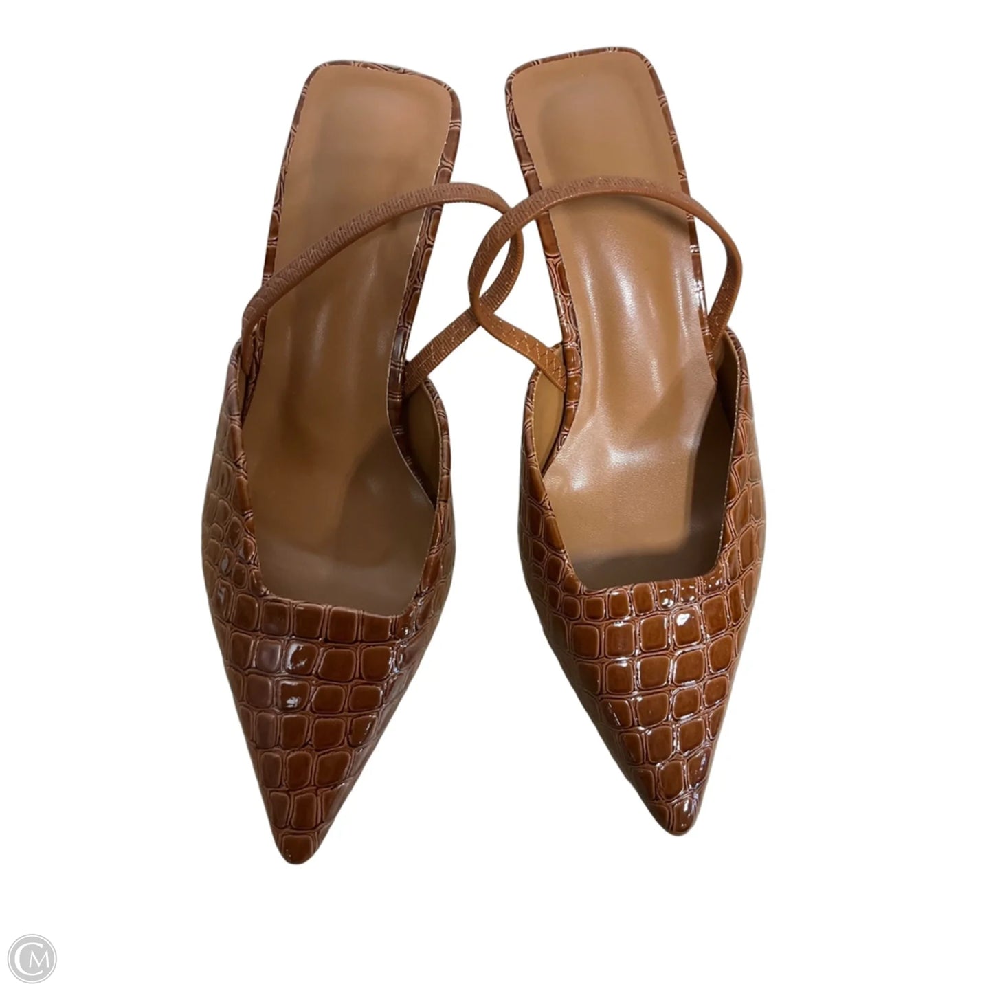 Shoes Heels Kitten By Cmf In Orange, Size: 7.5