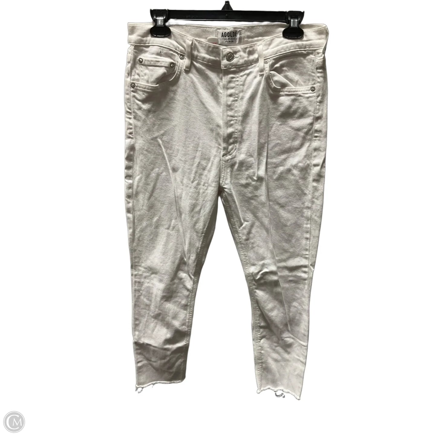 Jeans Skinny By Agolde In White, Size: 8