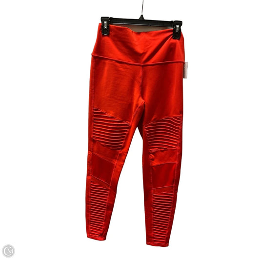 Athletic Leggings By Alo In Orange, Size: L