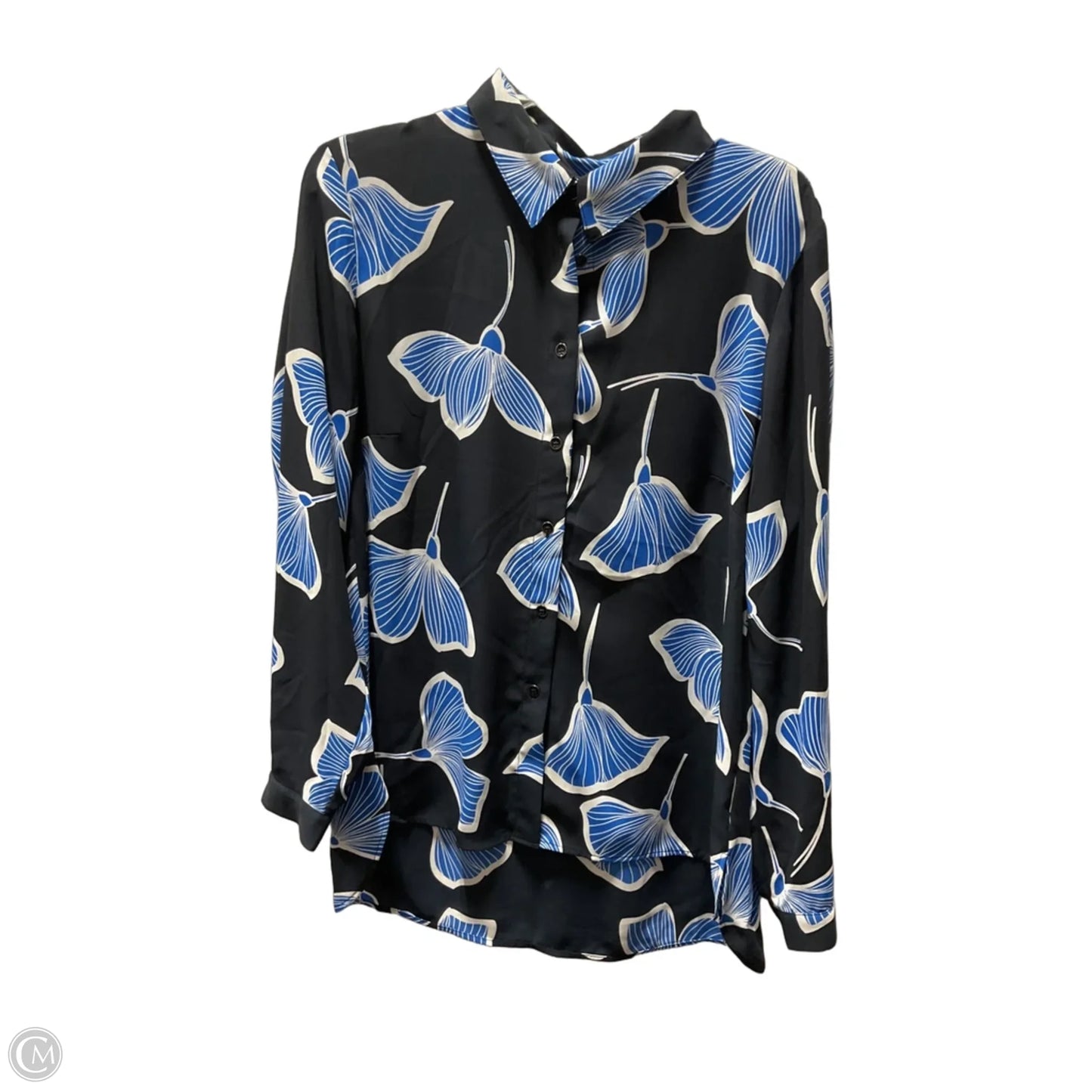 Blouse Long Sleeve By Cabi In Blue, Size: L