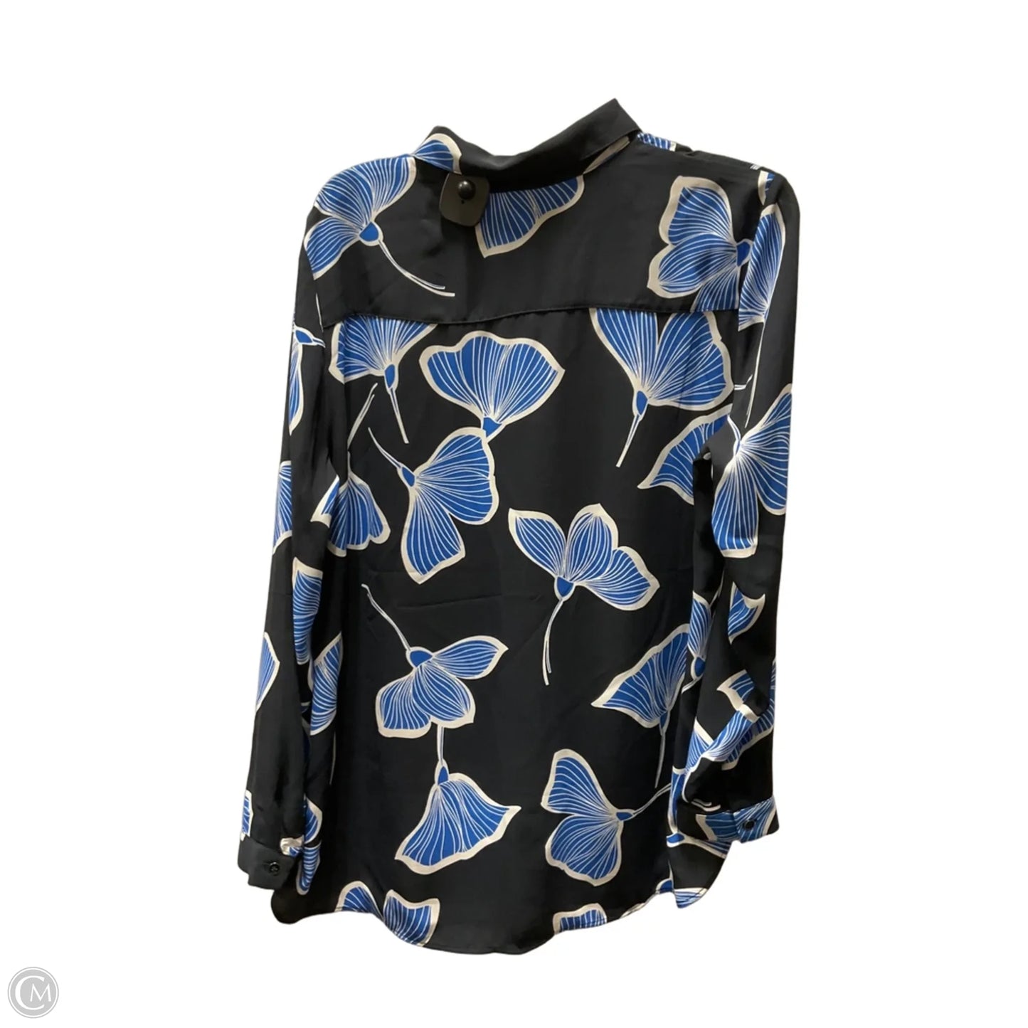 Blouse Long Sleeve By Cabi In Blue, Size: L