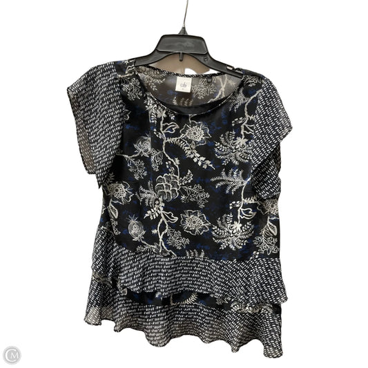 Top Short Sleeve By Cabi In Blue, Size: M