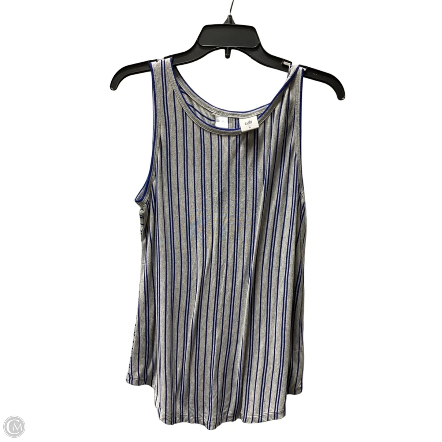 Top Sleeveless Basic By Cabi In Striped Pattern, Size: M