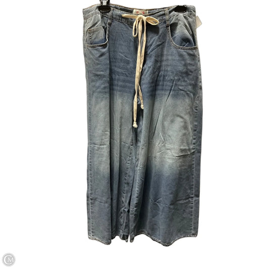 Jeans Wide Leg By Mazik In Blue Denim, Size: L
