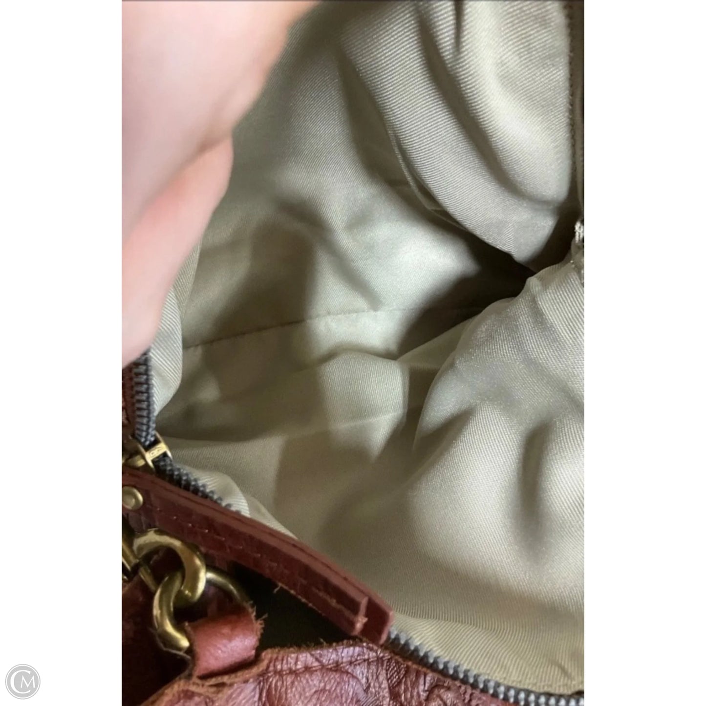 Handbag Leather By Cmc, Size: Medium