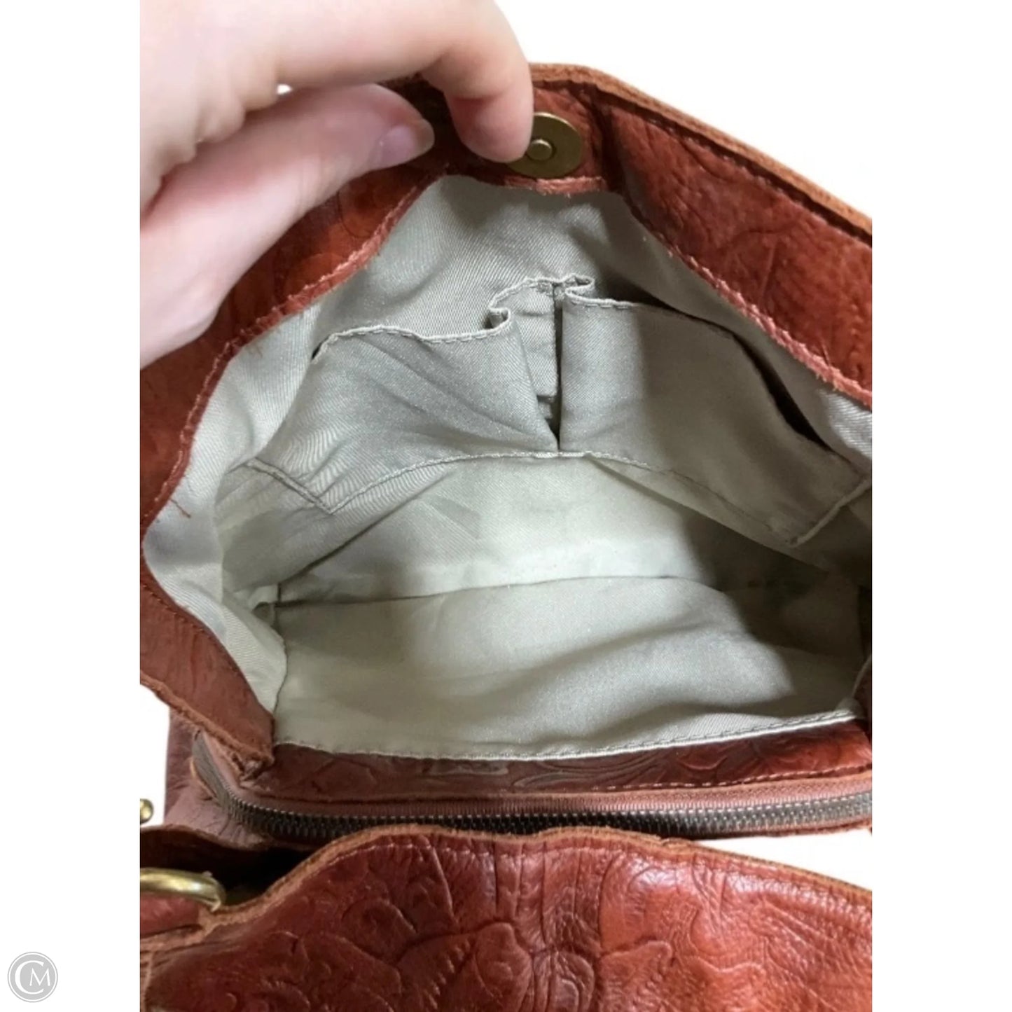 Handbag Leather By Cmc, Size: Medium