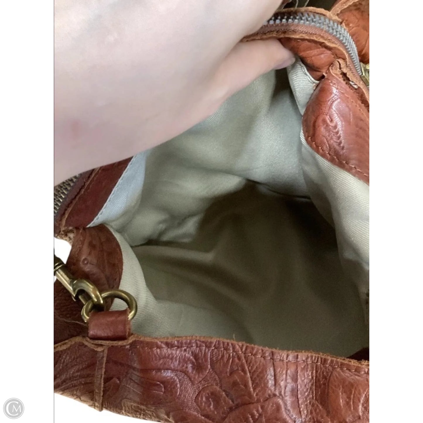 Handbag Leather By Cmc, Size: Medium