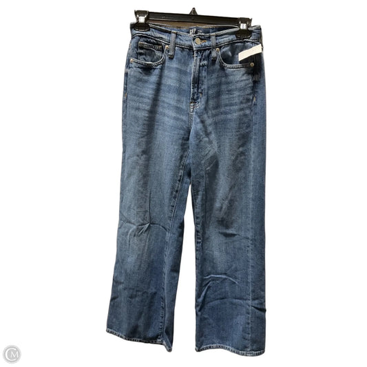 Jeans Wide Leg By Gap In Blue Denim, Size: 0