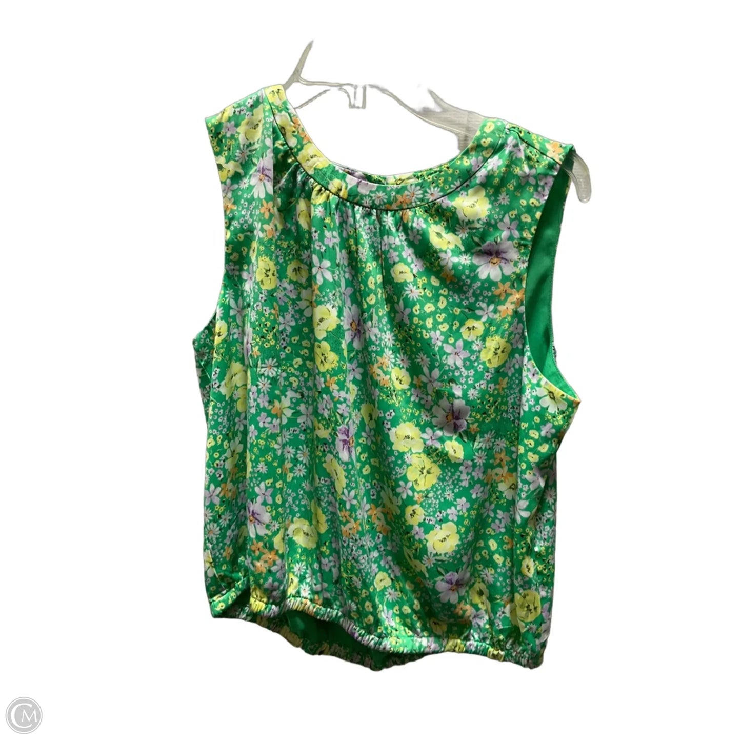 Top Sleeveless By Loft In Green, Size: M