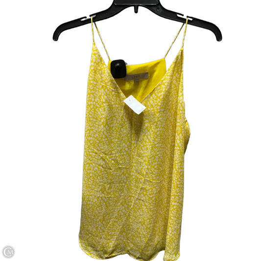 Top Sleeveless By Loft In Yellow, Size: L