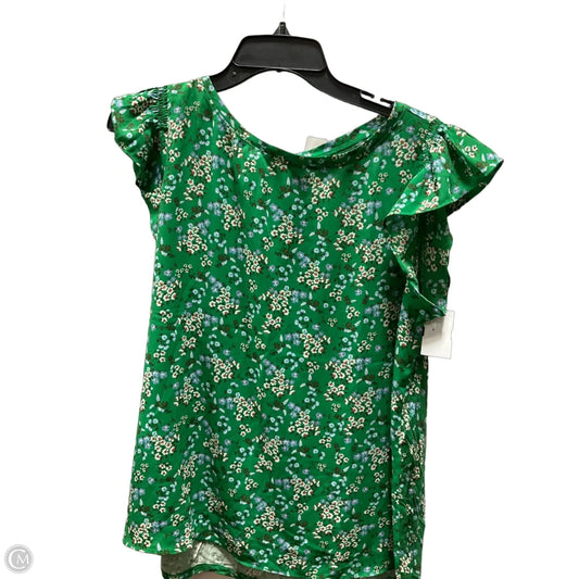 Top Sleeveless By Loft In Green, Size: M