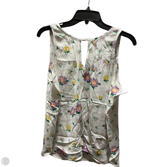 Top Sleeveless By Loft In Floral Print, Size: M