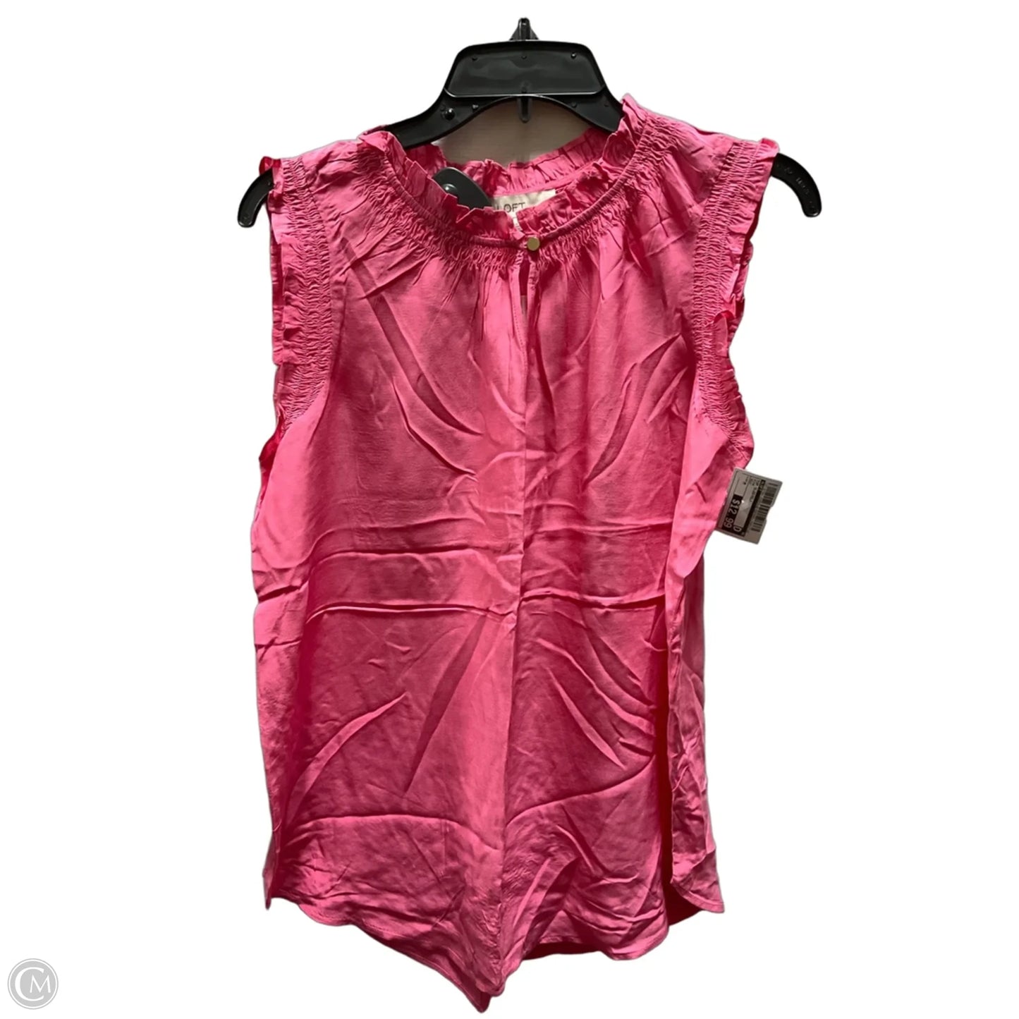 Top Sleeveless By Loft In Pink, Size: M