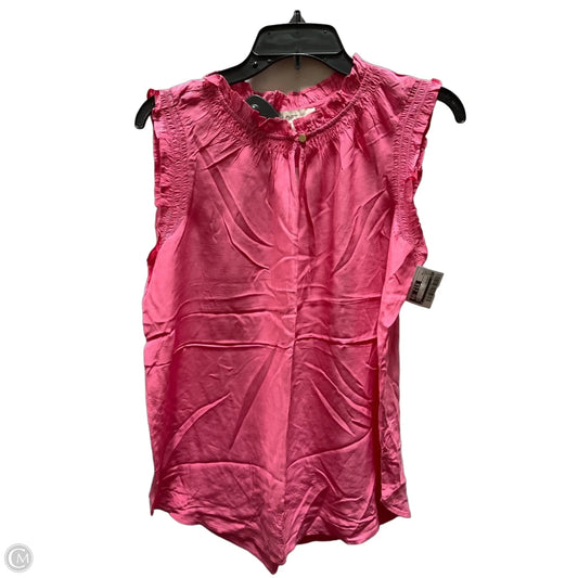 Top Sleeveless By Loft In Pink, Size: M