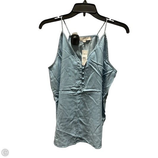 Top Sleeveless By Loft In Blue, Size: M