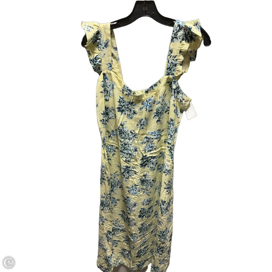 Dress Casual Midi By Loft In Yellow, Size: M