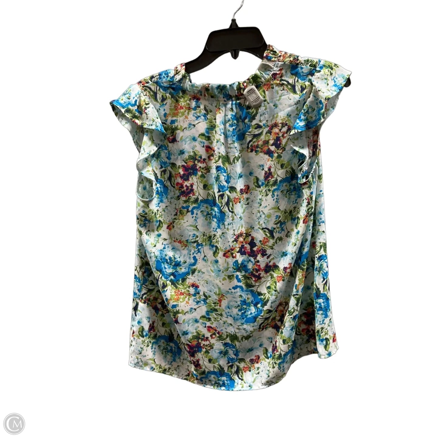Top Short Sleeve By Counterparts In Blue & Green, Size: M