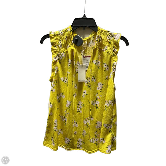 Top Sleeveless By Melloday In Yellow, Size: L