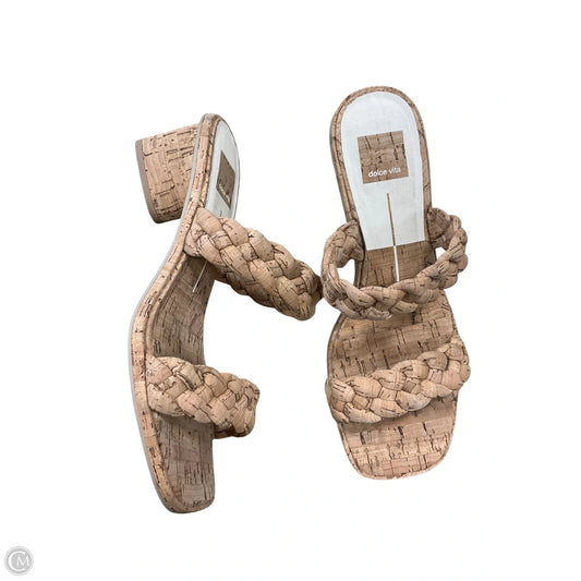 Sandals Heels Block By Dolce Vita In Tan, Size: 9