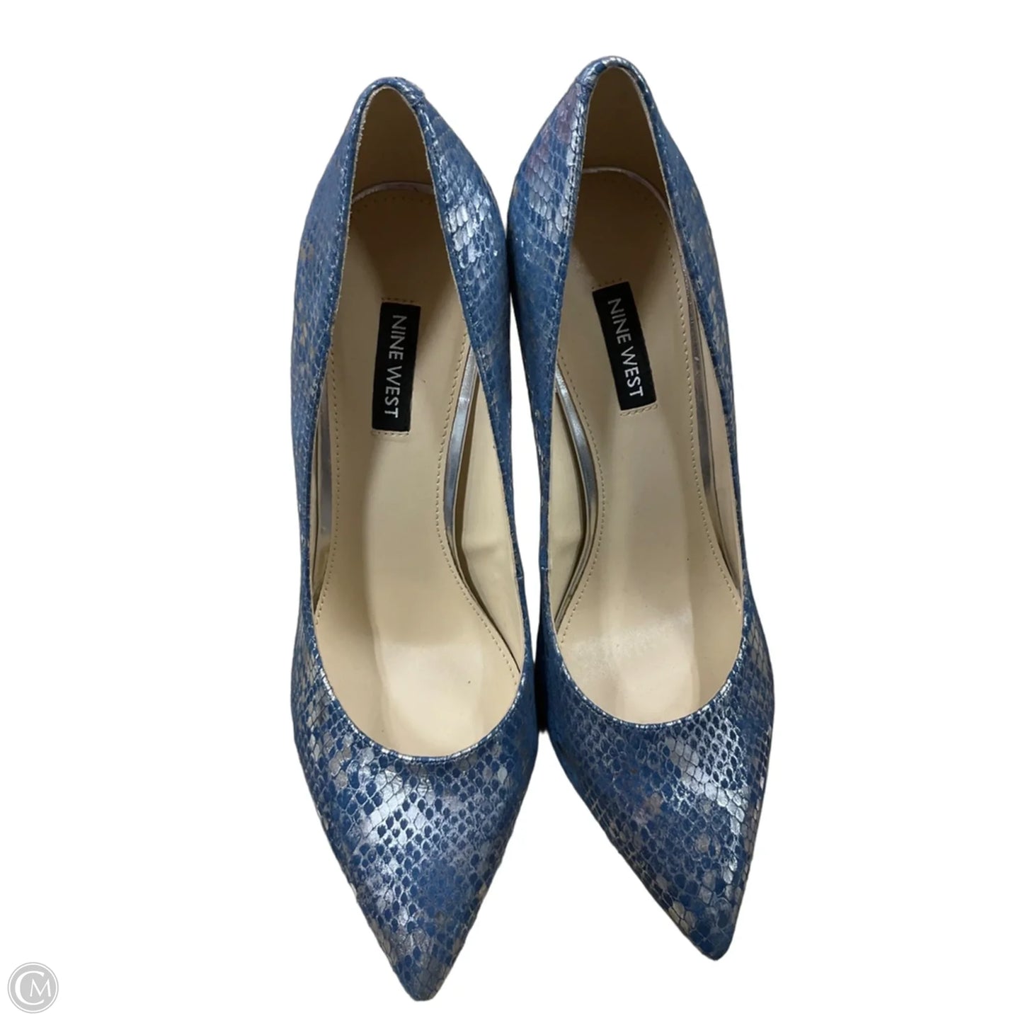 Shoes Heels Stiletto By Nine West In Blue, Size: 8.5