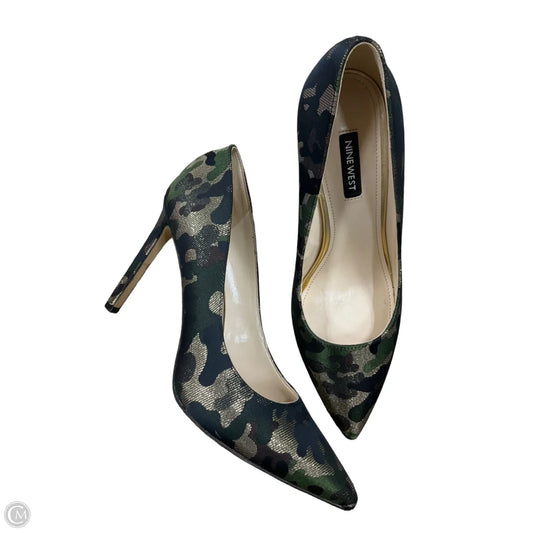 Shoes Heels Stiletto By Nine West In Camouflage Print, Size: 8.5