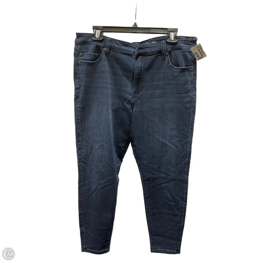 Jeans Skinny By Liverpool In Blue Denim, Size: 16
