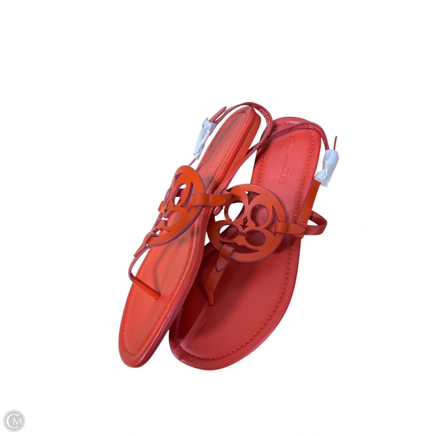Sandals Designer By Coach In Orange, Size: 8.5