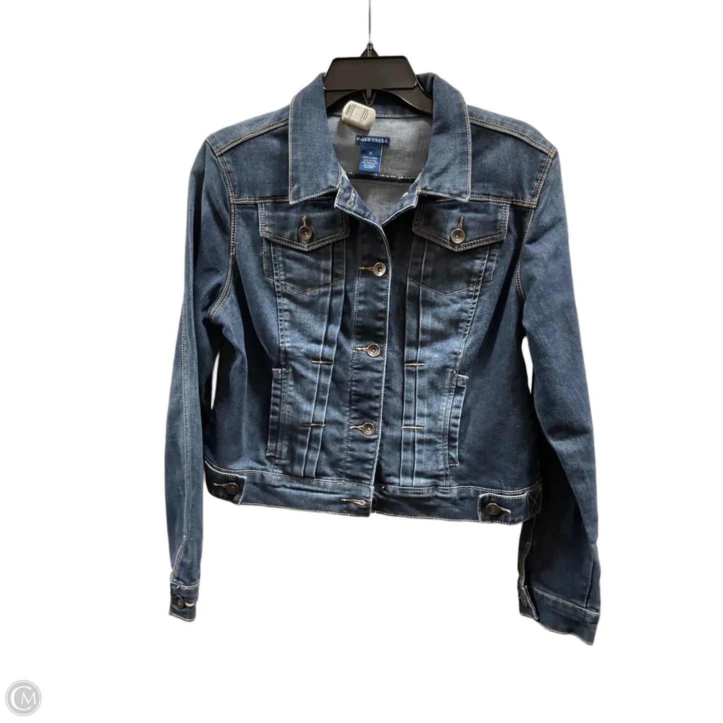 Jacket Denim By Falls Creek In Blue Denim, Size: M