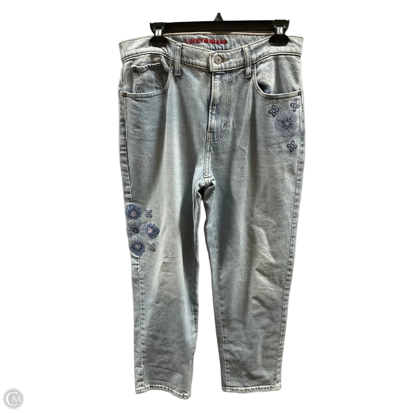 Jeans Straight By Lucky Brand In Blue Denim, Size: 4