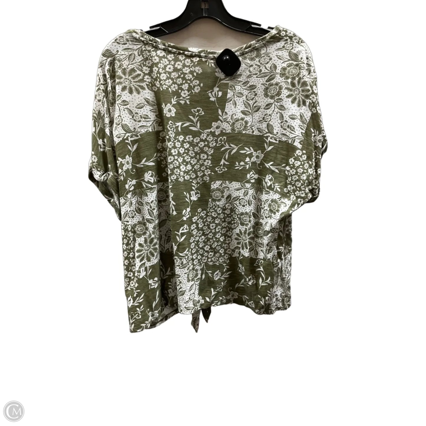 Top Short Sleeve Basic By Lucky Brand In Green, Size: 1x