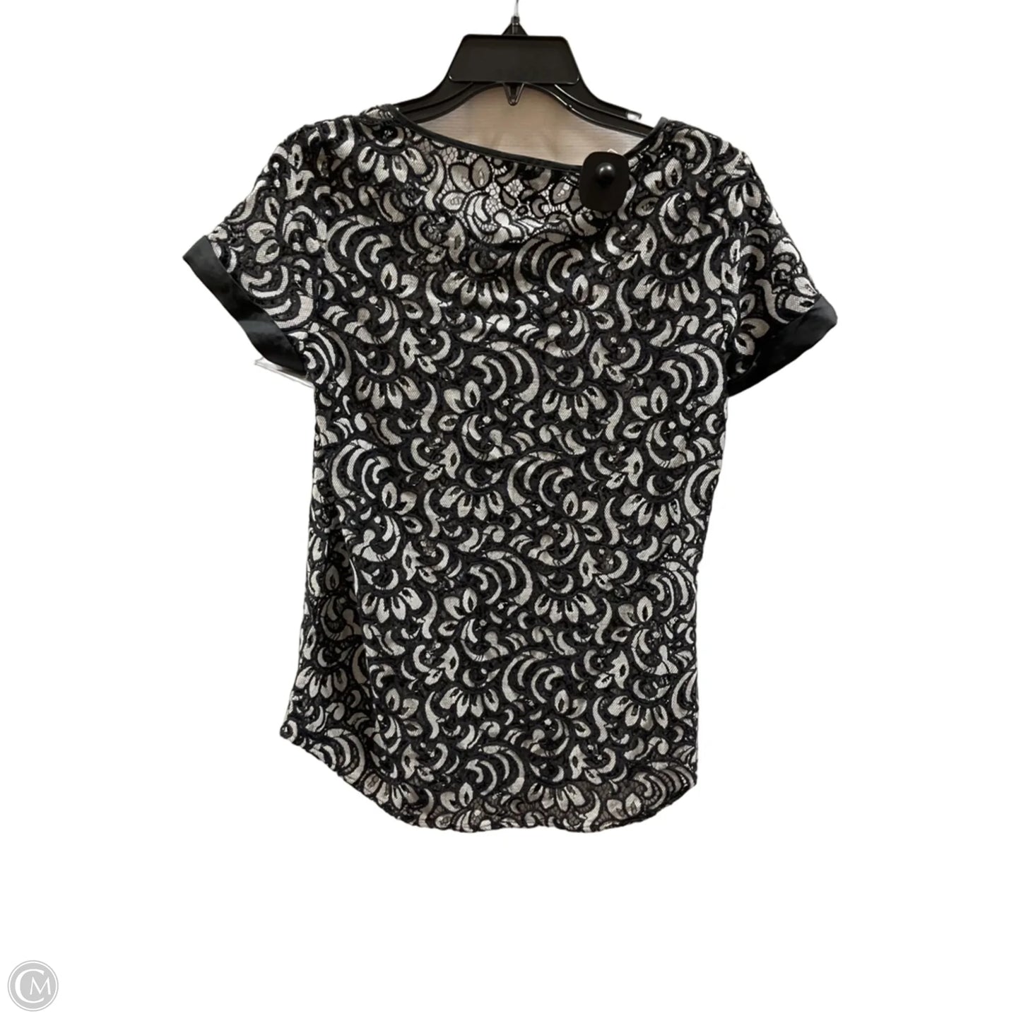 Top Short Sleeve By Express In Black, Size: Xs