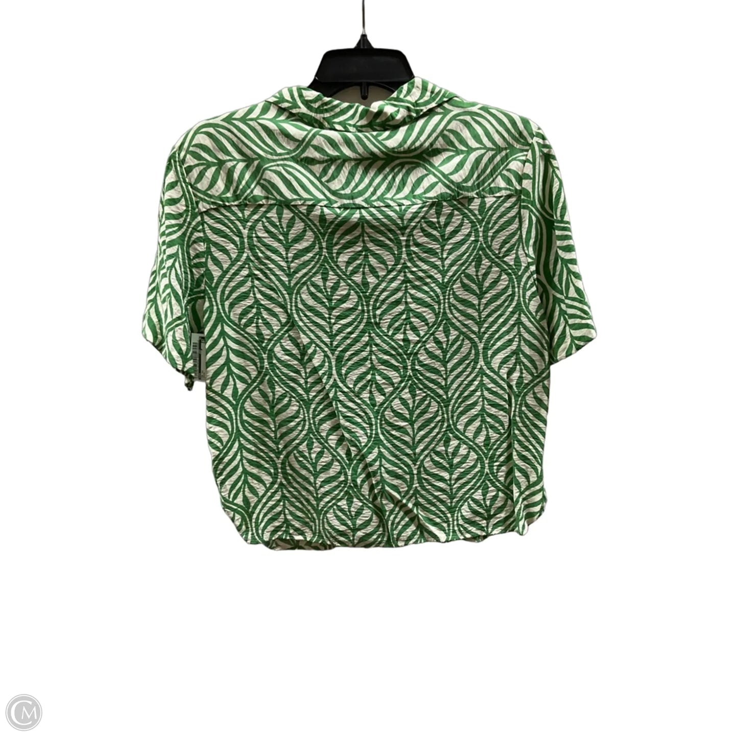 Top Short Sleeve By H&m In Green, Size: S