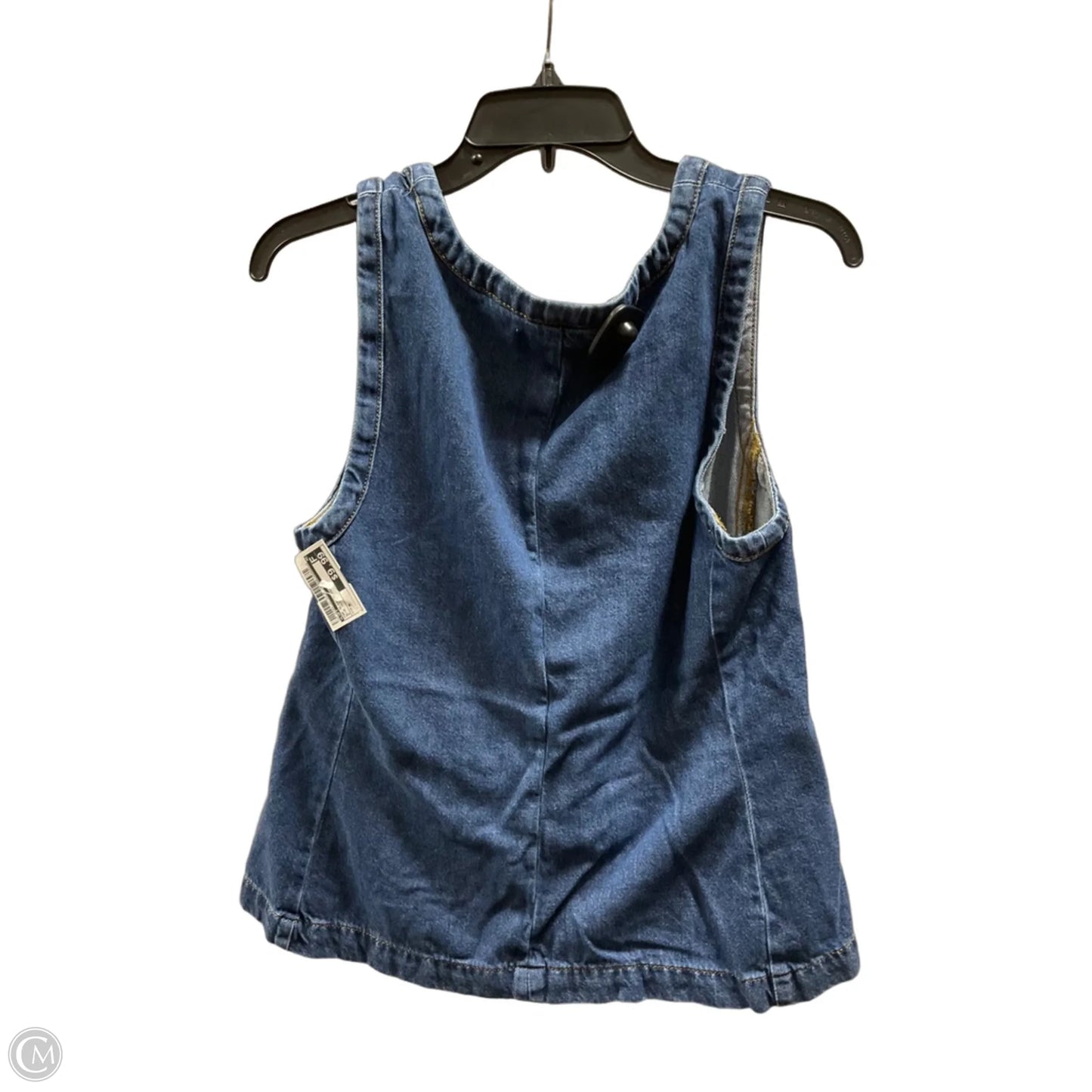 Top Sleeveless By Loft In Blue Denim, Size: M