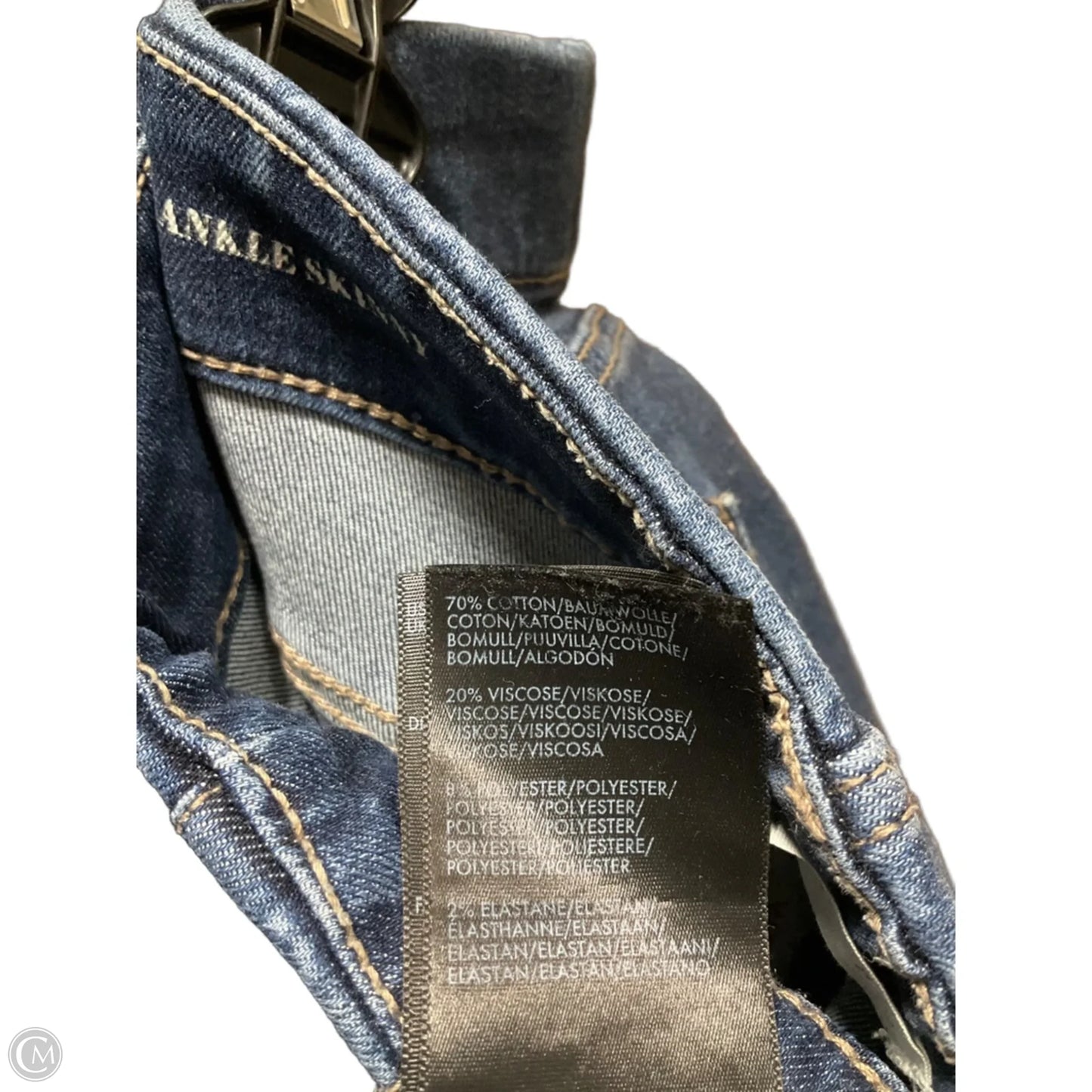 Jeans Skinny By Liverpool In Blue Denim, Size: 8
