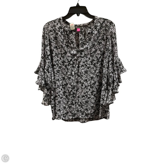 Top Short Sleeve By Vince Camuto In Black, Size: L