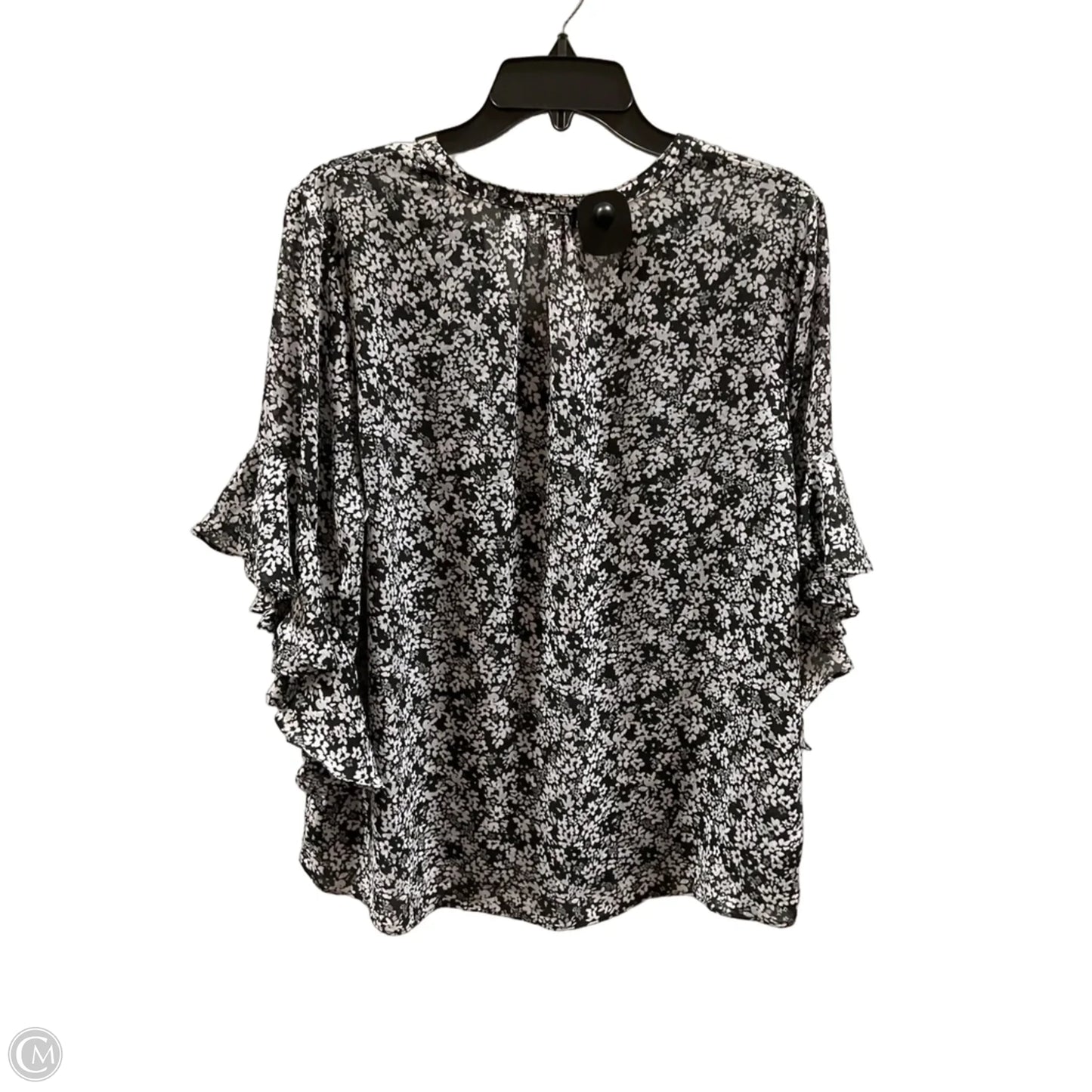 Top Short Sleeve By Vince Camuto In Black, Size: L