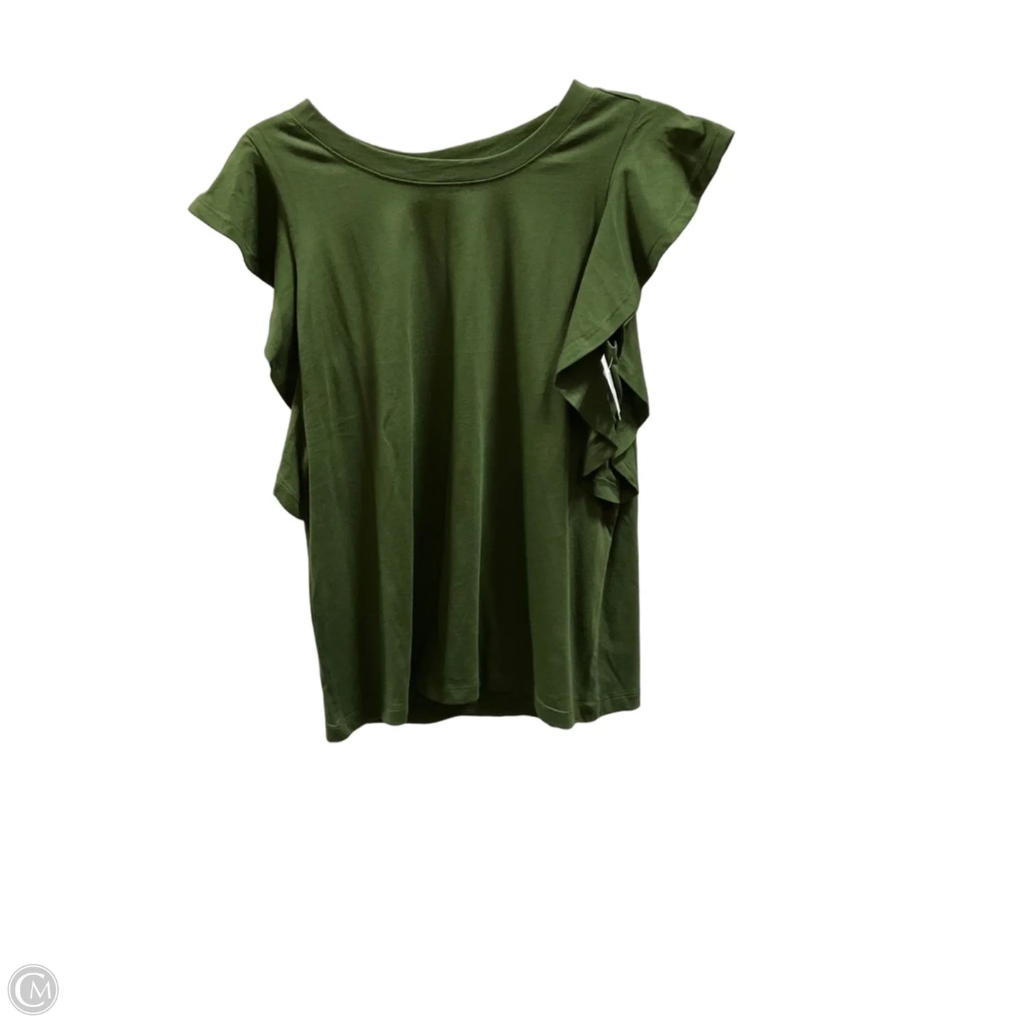 Top Short Sleeve By Loft In Green, Size: M