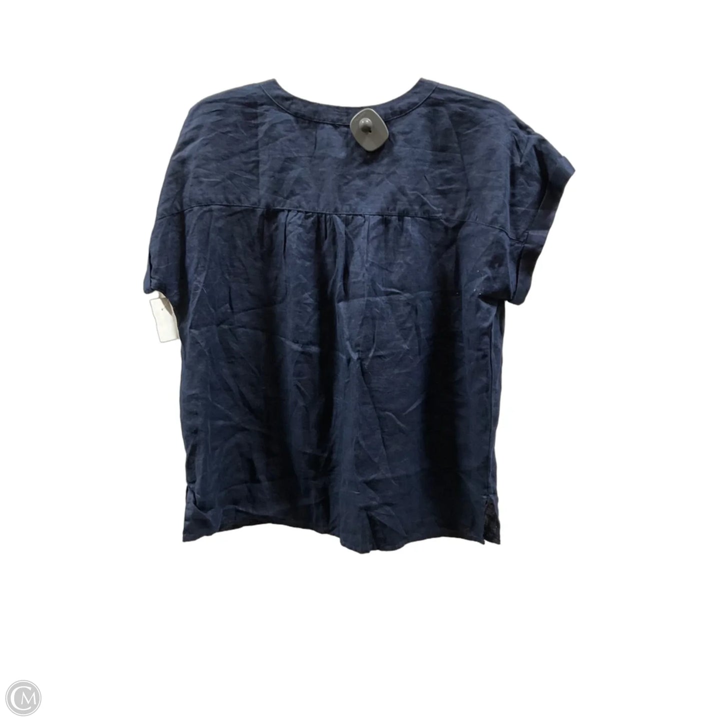 Top Short Sleeve By Ann Taylor In Navy, Size: M