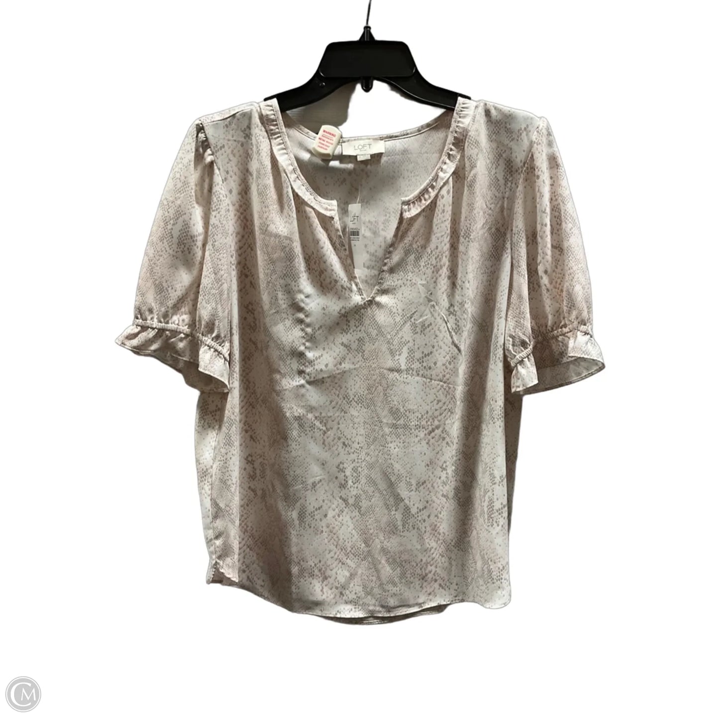 Top Short Sleeve By Loft In Pink, Size: M