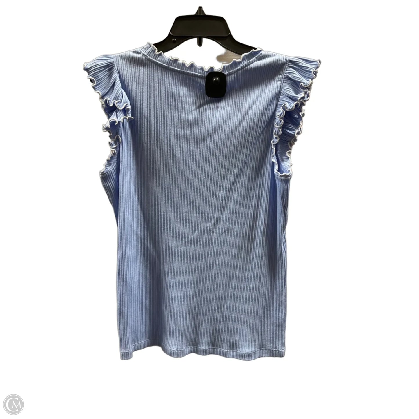 Top Short Sleeve By Loft In Blue, Size: L