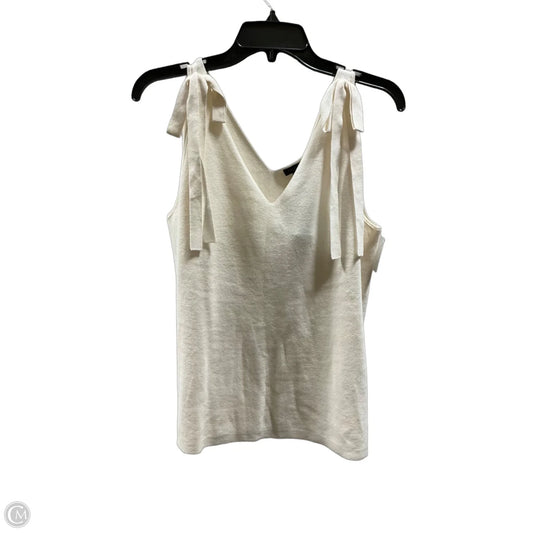 Top Sleeveless By Ann Taylor In Cream, Size: L